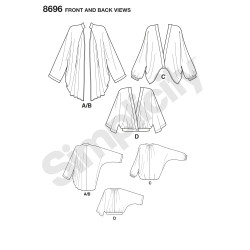 Kimono snitmønster 8696