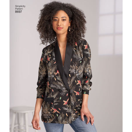 Blazer  også plusmode snitmønster 8697