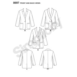 Blazer  også plusmode snitmønster 8697