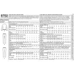 Sportstøj og leggings  også plusmode snitmønster 8702