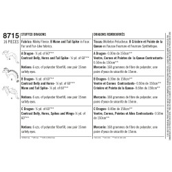Tøjdyr Drage snitmønster 8715
