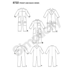 Voksen kostume Kedeldragt snitmønster 8722
