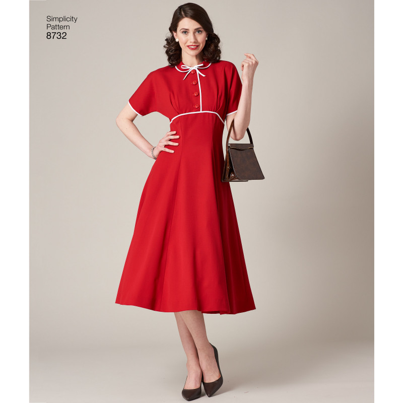 1950èrne Vintage kjole plusmode snitmønster