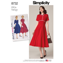 1950èrne Vintage kjole også plusmode snitmønster 8732