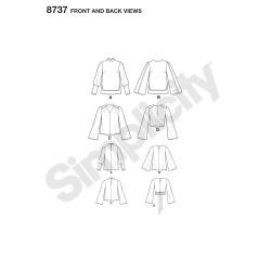 Bluse snitmønster 8737