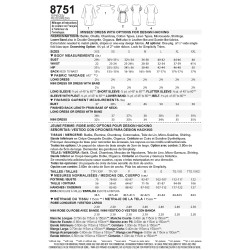 Kjole m/bælte snitmønster 8751
