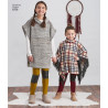 Pige tøj Poncho og leggings snitmønster 8756