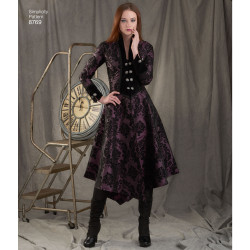 Kostume voksen steampunk  frakke snitmønster 8769