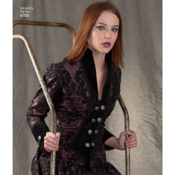 Kostume voksen steampunk  frakke snitmønster 8769