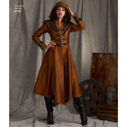 Kostume voksen steampunk  frakke snitmønster 8769
