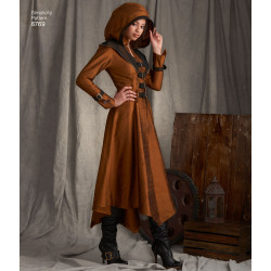 Kostume voksen steampunk  frakke snitmønster 8769