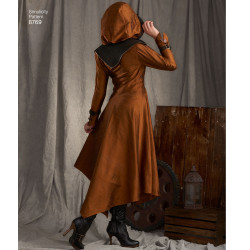 Kostume voksen steampunk  frakke snitmønster 8769