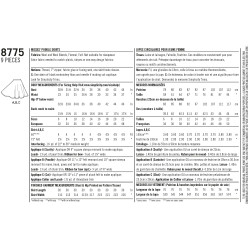 Nederdel  retrovoksen kostume  snitmønster 8775