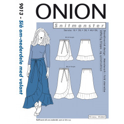 Slå-om-nederdel m/volant Onion snitmønster