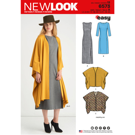 Kjole og slag New look snitmønster 6573