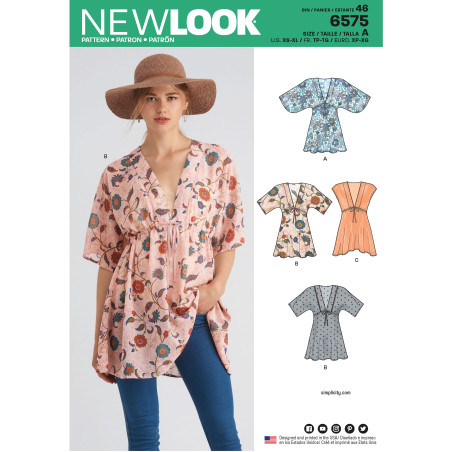 Tunika m/snøre New look snitmønster 6575