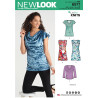 Bluse og kjole m/vandfald New look snitmønster 6577
