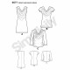 Bluse og kjole m/vandfald New look snitmønster 6577