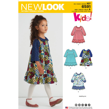 Pige kjole New look snitmønster 6591