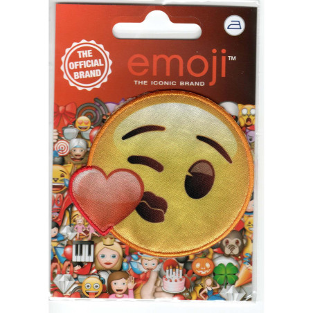 Emoji Smiley Kys  Ø 6,5 cm Strrygemærke