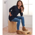 Kjole og hætte tunika snitmønster simplicity 8790