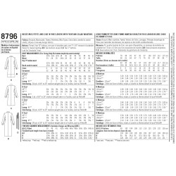 Frakke også plusmode snitmønster simplicity 8796