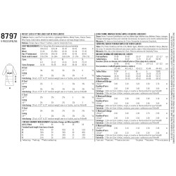 Løs frakke/jakke snitmønster simplicity 8797