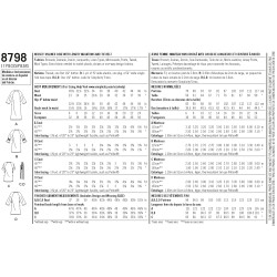 Frakke m/bælte  asymetrisk forstykke også plusmode snitmønster simplicity 8798