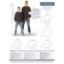 Sweatshirt Drenge/mænd Minikrea snitmønster 66240