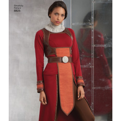 Kvindelig stammekriger kostume også plusmode  snitmønster Simplicity 8825