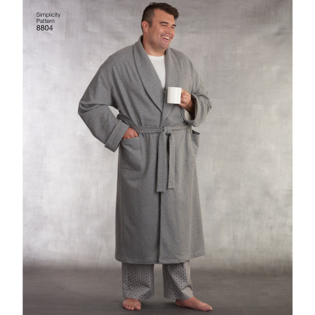 Morgenkåbe og pyjamasbukser  ham og hende snitmønster easy Simplicity 8804