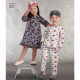 Pyjamas natkjole og hjemmesko børnetøj snitmønster Simplicity 8806