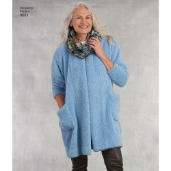 Cotigan og tørklæde snitmønster Simplicity 8811