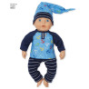 Bæreslynge og dukketøj til 38 cm dukke snitmønster Simplicity 8820