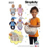 Bæreslynge og dukketøj til 38 cm dukke snitmønster Simplicity 8820