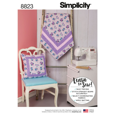 Pude og tæppe snitmønster Simplicity 8823