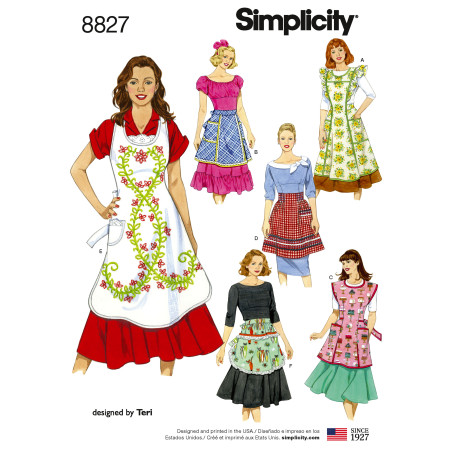 Forklæde snitmønster Simplicity 8827