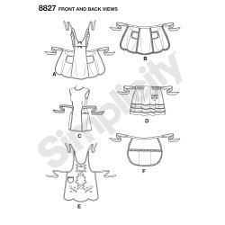 Forklæde snitmønster Simplicity 8827