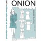 Slå om-kjole m/stå krave Onion snitmønster