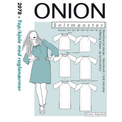 Top/kjole m/raglanærmer Onion snitmønster