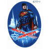 Superman Printet strygelap  oval 11x8 cm 6777-1