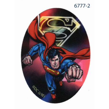 Superman Printet strygemærke oval 11x8 cm 6777-2
