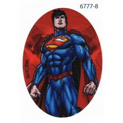 Superman Printet strygemærke oval 11x8 cm