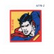 Superman printet strygemærke 5,5x5,5 cm