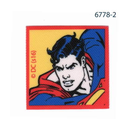 Superman printet strygemærke  5,5x5,5 cm