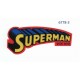 Superman logo printet strygemærke 8x3,5 cm