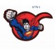 Superman Printet strygemærke 8,5x5,5 cm