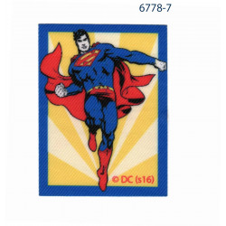 Superman Printet strygemærke 7,5x5,5 cm