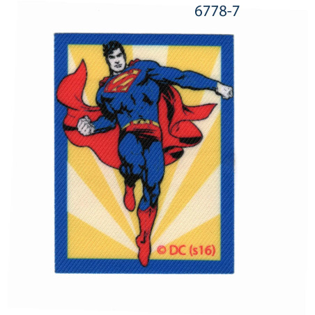 Superman Printet strygemærke  7,5x5,5 cm