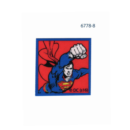 Superman printet strygemærke  5,5x5,5 cm
